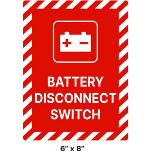 AT&T Shelter Signage (Battery Disconnect)