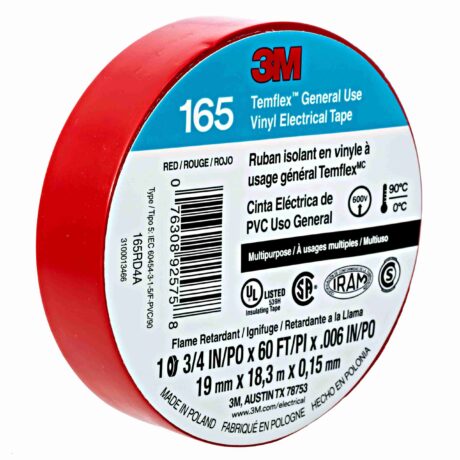 3/4" 66FT Red Vinyl Electrical Tape