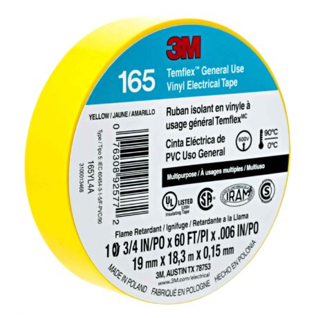 3/4" 66FT Yellow Vinyl Electrical Tape