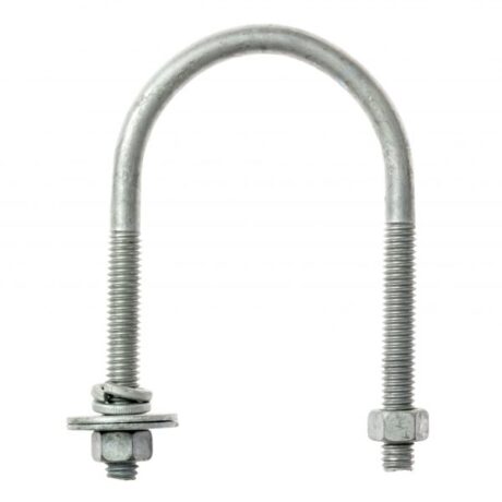 3/8" x 2-1/2" Galvanized U-Bolt Assembly