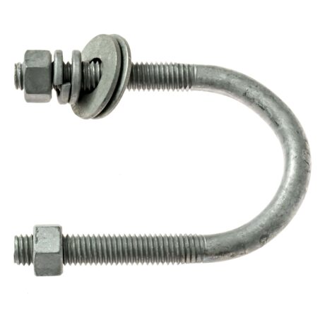 1/2" x 2 1/2" Galvanized U-Bolt Assembly - Image 3