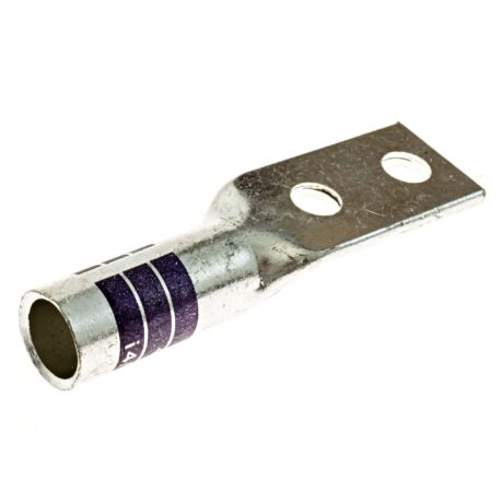 (2) 3/8" Hole 1" Spacing W/Inspection Window 4/O Stranded Copper Compression Lug - Image 3