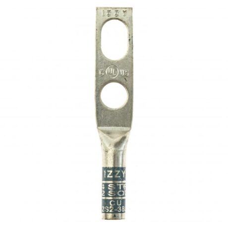 (2) 3/8" Hole Universal 3/4" - 1" Slotted Spacing #2 Solid/#4 Stranded Copper Compression Lug