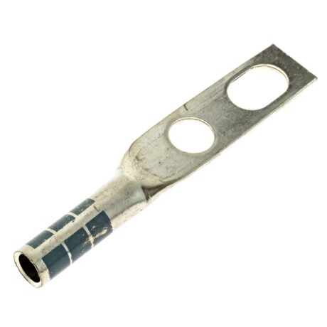 (2) 3/8" Hole Universal 3/4" - 1" Slotted Spacing #2 Solid/#4 Stranded Copper Compression Lug - Image 3