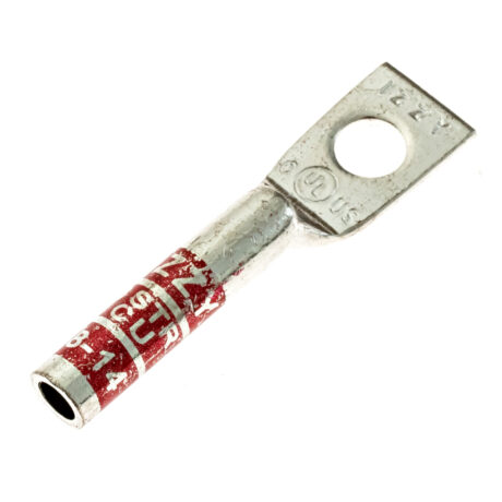 (1) Hole 1/4" Hole W/Inspection Window #8 Stranded Copper Compression Lug - Image 2