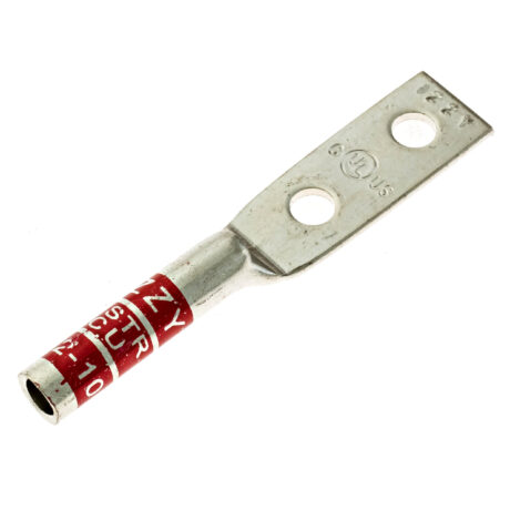 (2) #10 Hole 5/8" Spacing W/Inspection Window #8 Stranded Copper Compression Lug - Image 2