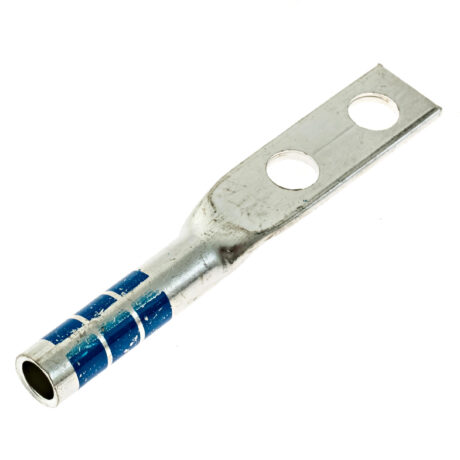 (2) 1/4" Hole 5/8" Spacing W/Inspection Window #6 Stranded Copper Compression Lug - Image 3
