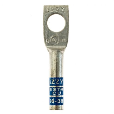 (1) 3/8" Hole W/Inspection Window #6 Stranded Copper Compression Lug