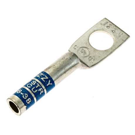 (1) 3/8" Hole W/Inspection Window #6 Stranded Copper Compression Lug - Image 2