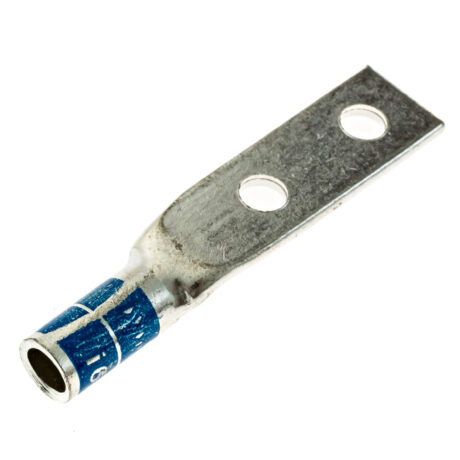 (2) #10 Hole 5/8" Spacing (Short Barrel) W/Inspection Window #6 Stranded Copper Compression Lug - Image 3