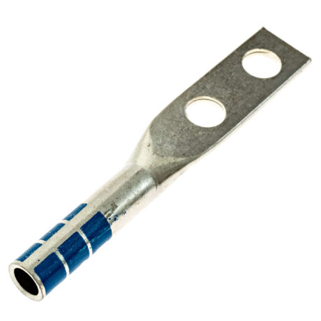 (2) 1/4" Hole 5/8" Spacing #6 Stranded Copper Compression Lug - Image 3
