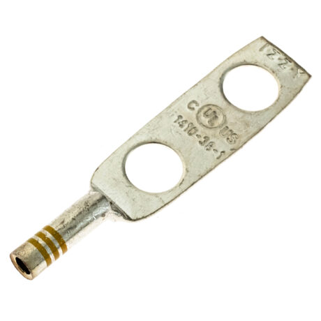 (2) 3/8" Hole 1" Spacing W/Inspection Window #10-#14 Stranded Copper Compression Lug - Image 2
