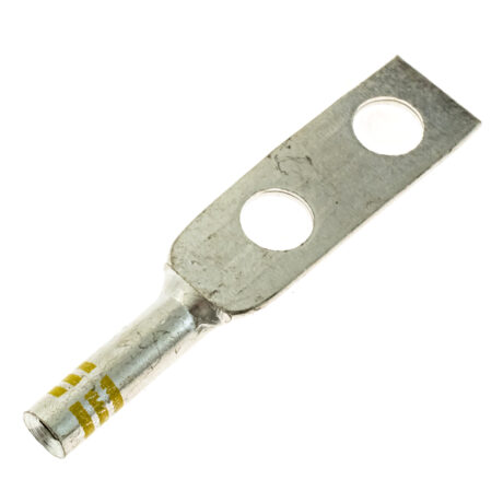 (2) 1/4" Hole 5/8" Spacing W/Inspection Window #10-#14 Stranded Copper Compression Lug - Image 3