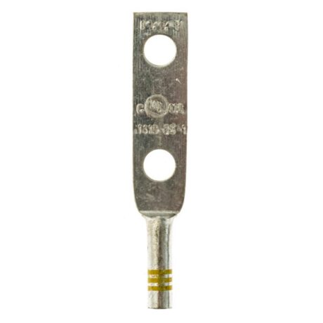 (2) 1/4" Hole 1" Spacing W/Inspection Window #10-#14 Stranded Copper Compression Lug