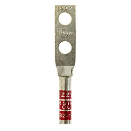 (2) 1/4" Hole 5/8" Spacing  W/Inspection Window #8 Stranded Copper Compression Lug