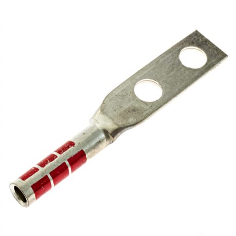 (2) 1/4" Hole 5/8" Spacing W/Inspection Window #8 Stranded Copper Compression Lug - Image 3
