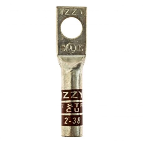 (1) 3/8" Hole  #2 Stranded Copper Compression Lug