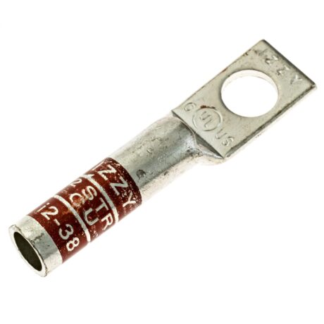 (1) 3/8" Hole W/Inspection Window #2 Stranded Copper Compression Lug - Image 2