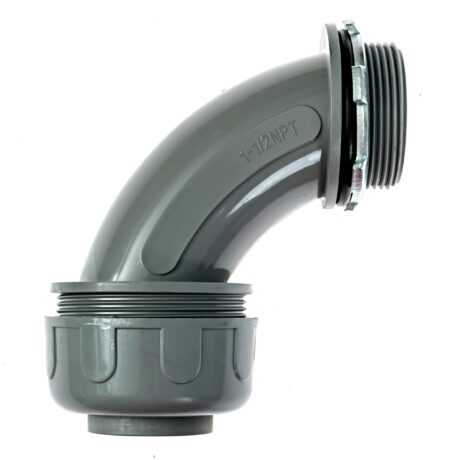 1-1/2 in. Liquid tight NM 90 Degree PVC Conduit Fitting Connector