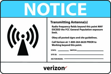 Verizon Wireless RF Safety & FCC Signs (Notice 4) - Image 1