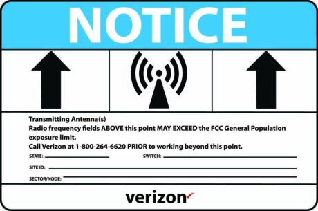 Verizon Wireless RF Safety & FCC Signs (Notice 3) - Image 1