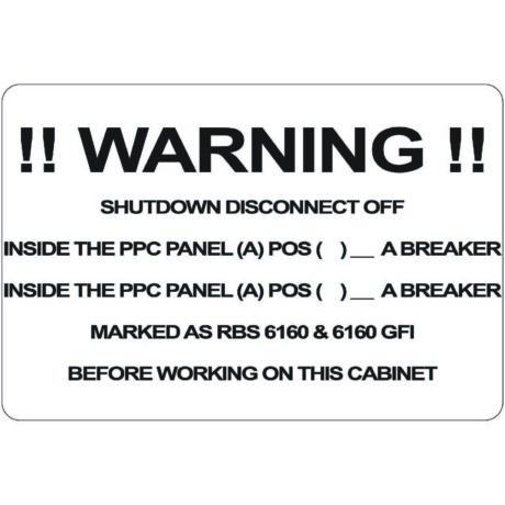 T-Mobile Cabinet Signage (6160/B160) (Warning Shutdown Disconnect Off) - Image 1