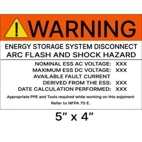 AT&T Shelter Signage (Warning Arc Flash Shock Hazard)
