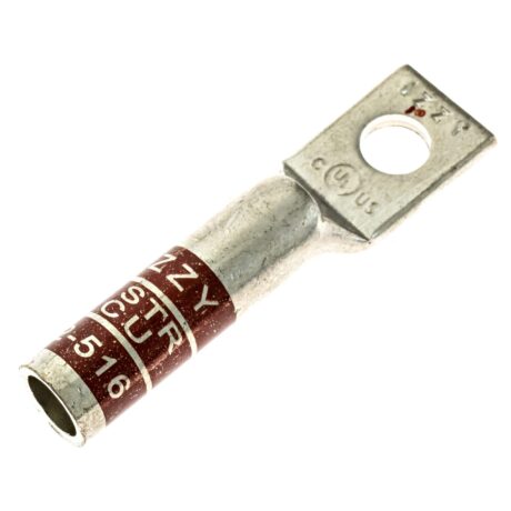 (1) 5/16" Hole W/Inspection Window #2 Stranded Copper Compression Lug - Image 2