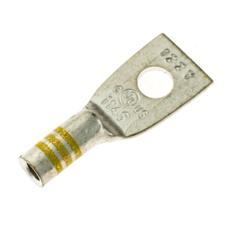 (1) #10 Hole (Short Barrel) W/Inspection Window #10-#14 Stranded Copper Compression Lug - Image 2