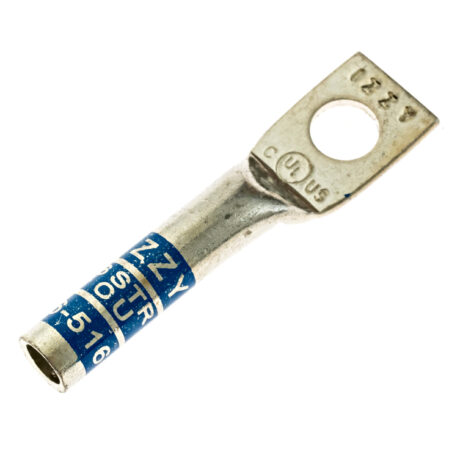 (1) 5/16" Hole #6 Stranded Copper Compression Lug - Image 2