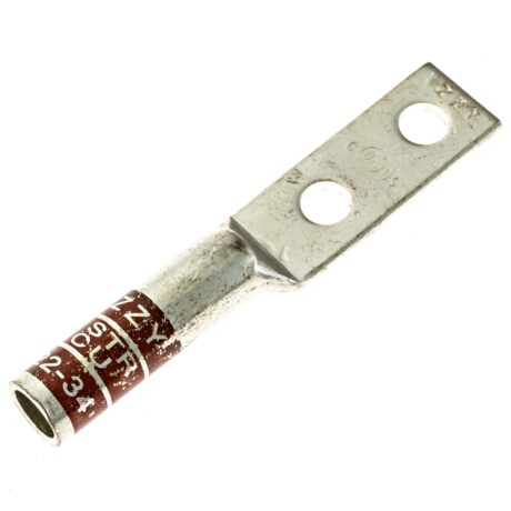 (2) 1/4" Hole 3/4" Spacing W/Inspection Window #2 Stranded Copper Compression Lug - Image 2