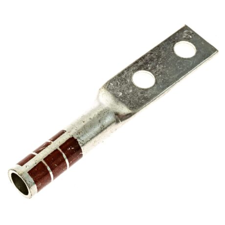 (2) 1/4" Hole 3/4" Spacing W/Inspection Window #2 Stranded Copper Compression Lug - Image 3