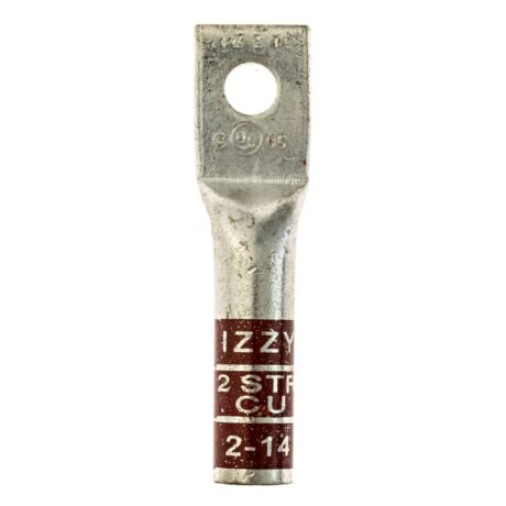 (1) 1/4" Hole  #2 Stranded Copper Compression Lug