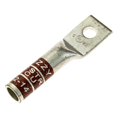 (1) 1/4" Hole #2 Stranded Copper Compression Lug - Image 2
