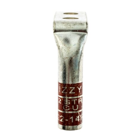 (2) 1/4" Hole 5/8" Spacing (Right Angle) #2 Stranded Copper Compression Lug - Image 3