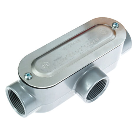 1-1/4" Aluminum T Conduit Body - Image 2