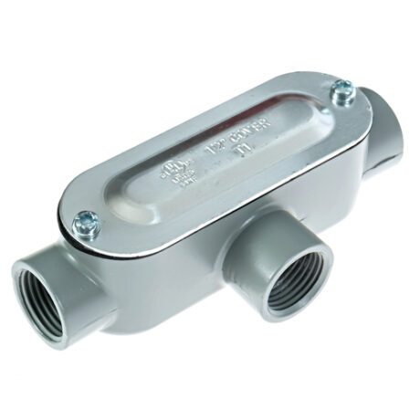 1/2" Aluminum T Conduit Body - Image 2
