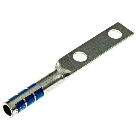 (2) 1/4" Hole 1" Spacing W/Inspection Window #6 Stranded Copper Compression Lug - Image 3