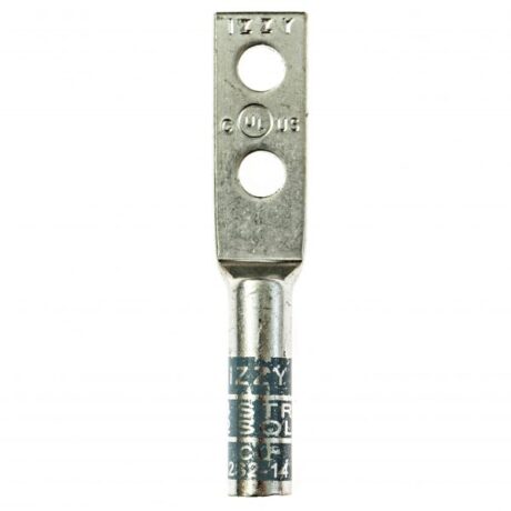 (2) 1/4" Hole 5/8" Spacing #2 Solid/#4 Stranded Copper Compression Lug