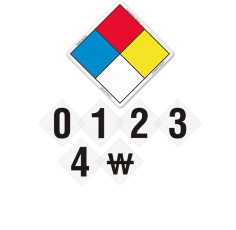 NFPA Aluminum Diamond Placard And Lettering Decal Kit - Image 1