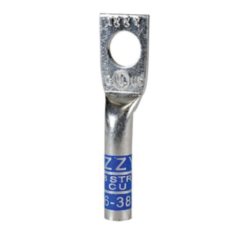 (1) 3/8" Hole #6 Stranded Copper Compression Lug
