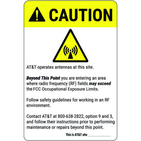 AT&T RF Signage (Caution 2)