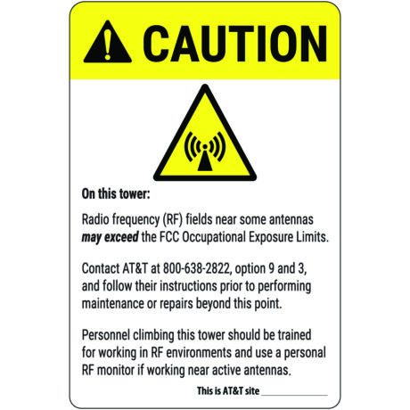 AT&T RF Signage (Caution 2B)