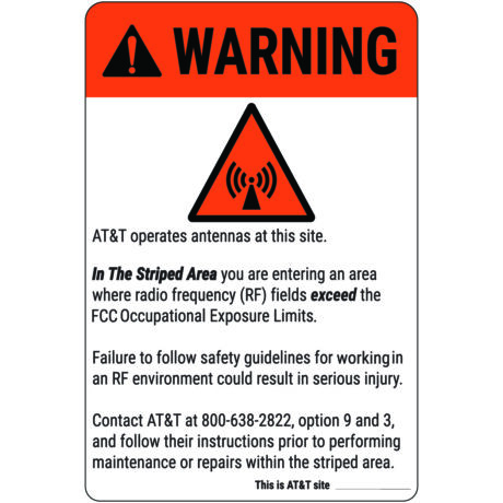 AT&T RF Signage (Warning 2A)