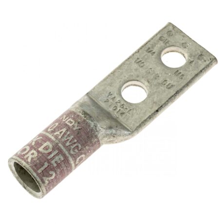 (2) 3/8" Hole 1" Spacing W/Inspection Window 1/O Stranded Copper Compression Lug - Image 2