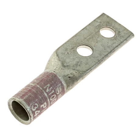 (2) 3/8" Hole 1" Spacing W/Inspection Window 1/O Stranded Copper Compression Lug - Image 3
