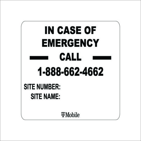 T-Mobile RF Safety & FCC Signs (In Case of Emergency) - Image 1
