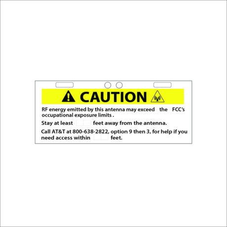 AT&T RF Signage DAS/CRAN (Caution RF Energy)