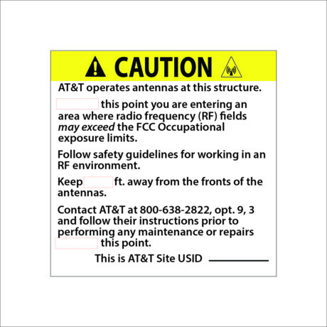 AT&T RF Signage DAS/CRAN (Caution)
