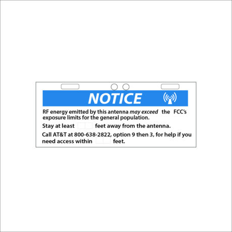 AT&T RF Signage DAS/CRAN (Notice RF Energy)